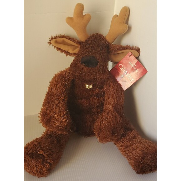 Hallmark Comet Reindeer Jingle Bell Stuffed Animal Plush Christmas Moose W/ Tag - Picture 2 of 10